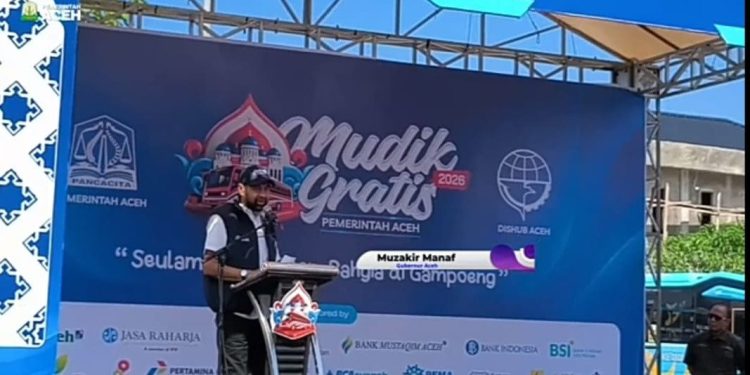 Mualem Lepas Rombongan Pemudik Gratis Pemerintah Aceh
