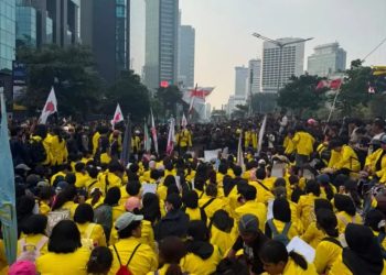 Ribuan Mahasiswa Gelar Aksi di Bundaran HI, Ini Lima Tuntutan kepada Pemerintah