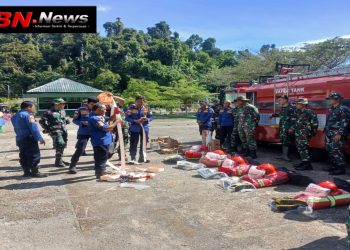 Optimalkan Bantuan Mobil Pemadam, Kodim 0115/Simeulue dan BPBD Gelar Latihan Bersama
