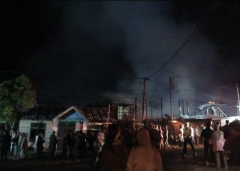 Petugas Damkar Dibantu TNI-Polri Berhasil Padamkan Api