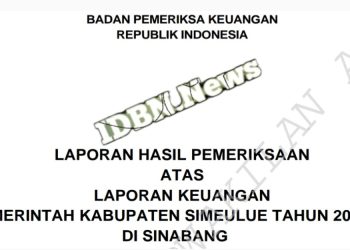 BPK Soroti Kemampuan Keuangan Simeulue, Potensi Gagal Bayar Capai Rp36,1 Miliar