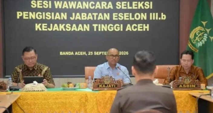 Kejati Aceh Gelar Seleksi Jabatan Eselon III.b